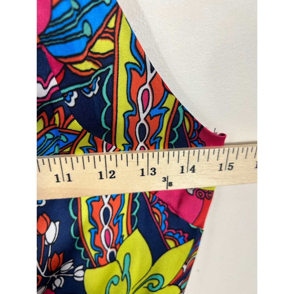 Laundry by Shelli Segal Floral Halter Chain Maxi Dress Women's 4 Garden Party - Picture 14 of 14
